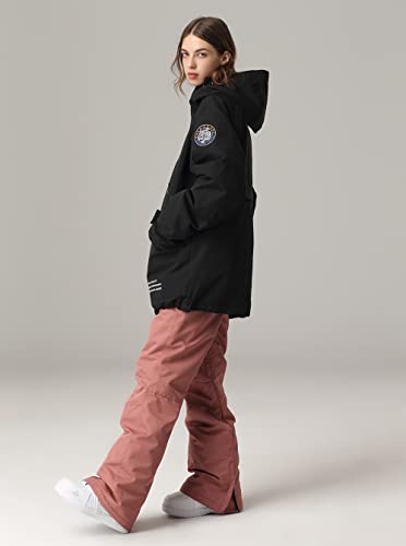 Womens Ski Jacket Mens Snow Jacket Waterproof Winter Snow Coat Couples Pullover Snowboard Hooded