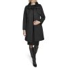Women's Classic Transitional Water-Resistant Insulated Trench Coat, Black
