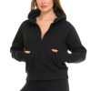 Womens Half Zip Hoodie - Fleece Cropped Sweatshirt for Women, Quarter Zip Up Pullover
