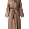Women's Solid Color Lapel Spring Long-Sleeved Reversible Oversized Trench Coat