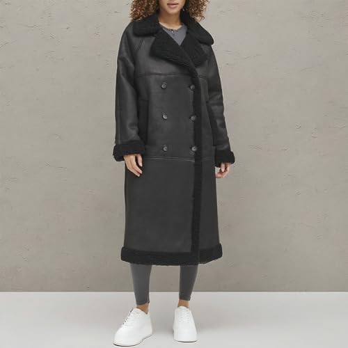 Women's Faux Shearling Long Coat