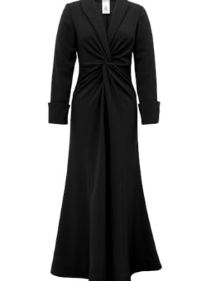 Womens Twist-Front Maxi Coat