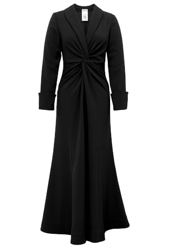 Womens Twist-Front Maxi Coat