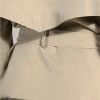 Women's Trench Coat Lapel Long Sleeve Lace Up Button Front Jacket Solid Color Fashion Chic Outerwear