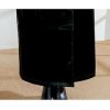 Women's Extra Long Black Reflective Patent Faux Leather Trench Coat Belted European Fashion Windproof Overcoat