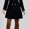 Double breast Blend Wool Pea Classic Trench Coat Women Blazar Designer Full Length