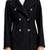 Double breast Blend Wool Pea Classic Trench Coat Women Blazar Designer Full Length
