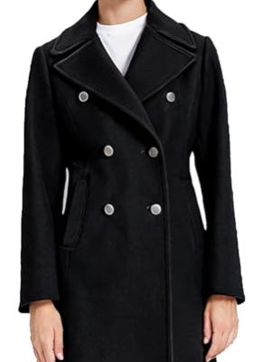 Double breast Blend Wool Pea Classic Trench Coat Women Blazar Designer Full Length