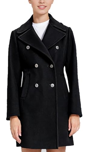 Double breast Blend Wool Pea Classic Trench Coat Women Blazar Designer Full Length