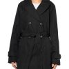 womens Belted Double Breasted Everyday Trench Coat