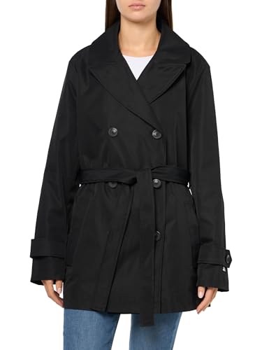 womens Belted Double Breasted Everyday Trench Coat