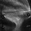 Women's Solid Color Long Sleeve Tie Double-Breasted Long Leather Trench Coat