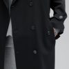 Mens Oversized Long Trench Coat Double Breasted Lapel Windproof Overcoat With Belt