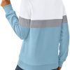 Womens Sweatshirts Cotton Crewneck Tops Long Sleeve Cute Lightweight Fall Winter Loose Casual Pullover with Pockets