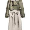 Women's Detachable Two-Tone Trench Coat