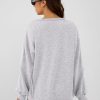 Women Oversized Long Sleeve Sweatshirts Crewneck Side Slit Loose Teen Girl Pullover Top 2025 Fall Y2K Trendy Outfits