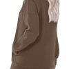 Crewneck Sweatshirts Women Long Sleeve Tops 2025 Fall Fashion Clothes Winter Pullover with Pockets S-2XL