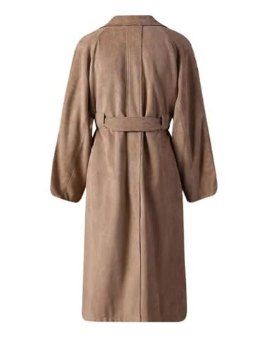 Women's Solid Color Lapel Spring Long-Sleeved Reversible Oversized Trench Coat