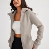 Womens Zip Up Hoodies Fleece Jackets Oversized Sweatshirts Fall Fashion Outfits Sweaters Winter Clothes