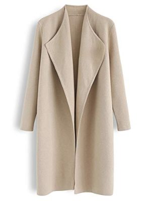 Women's Classy Open Front Knit Coat Cardigan Coatigan Light Jacket