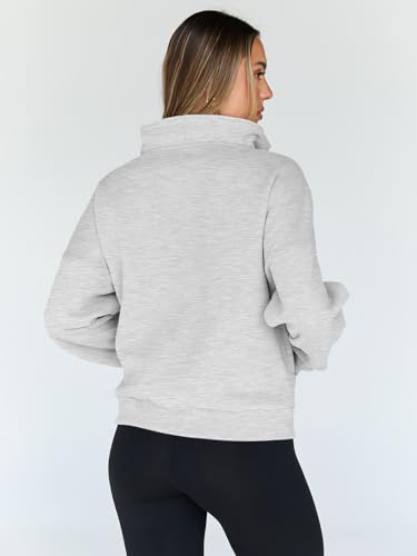 Womens Oversized Sweatshirts Half Zip Pullover Fall Long Sleeve Quarter Zip Hoodies Teen Girls Y2K Clothes