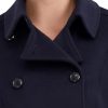 Women's Flared Trench Slick Wool Coat