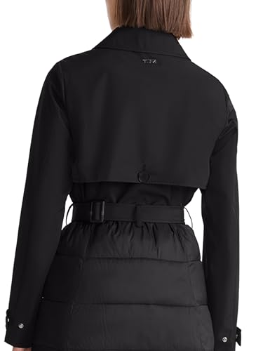 Women's Buckle Belted Midweight & Breathable Mackintosh Twill Puffer Trench with PrimaLoft Fill