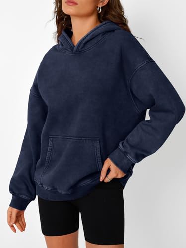 Oversized Hoodies for Women Acid Wash Sweatshirt Cute Pullover Fall Winter Long Sleeve Shirts