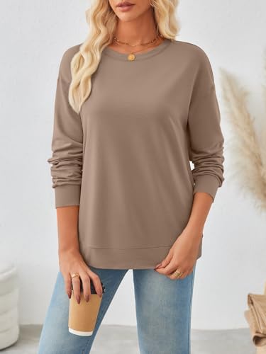 Womens Sweatshirts Crewneck Hoodies Casual Sweaters Long Sleeve Tops Fall Fashion Outfits Winter Clothes 2025