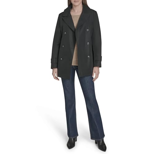 womens Belted Double Breasted Everyday Trench Coat