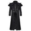 Medieval Costumes Steampunk Long Trench Coat Gothic Victorian Vintage Tailcoat Jacket Mens Double Breasted Zipper Coat
