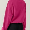 Women Half Zip Fleece Sweatshirt Mock Neck Long Sleeve Winter Cozy Sherpa Pullover Sweater Tops