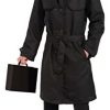 Novelties Adult Secret Agent Spy Costume Trench Coat, Black, Standard