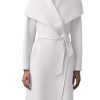 Women's Pea Trench Coat Lapel Collar Long Jacket Open Front Belted Overcoat with Pockets