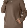 Crewneck Sweatshirts Women Long Sleeve Tops 2025 Fall Fashion Clothes Winter Pullover with Pockets S-2XL