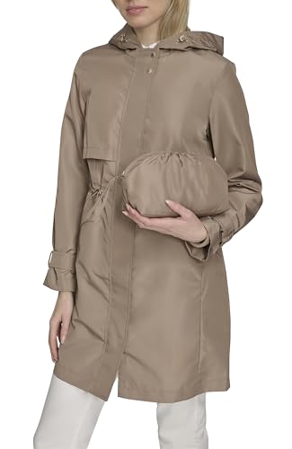 Womens Travel Packable Casual Trench Style Parka Jacket