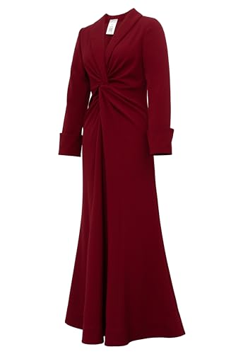 Womens Twist-Front Maxi Coat