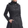Women Nicole Waterproof Hooded Fit & Flare Trench Coat - Regular & Plus Size