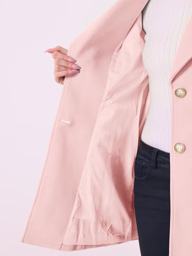 Women's Elegant Overcoat Notched Shawl Collar Single Breasted Outerwear Winter Long Coat