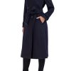 Women's Flared Trench Slick Wool Coat