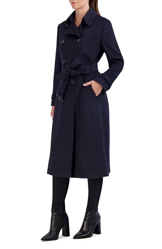 Women's Flared Trench Slick Wool Coat