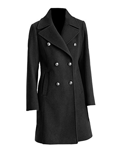 Double breast Blend Wool Pea Classic Trench Coat Women Blazar Designer Full Length
