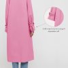 Womens Long Trench Coat Oversized Double Breasted Windproof Classic Lapel Casual Fall Overcoat