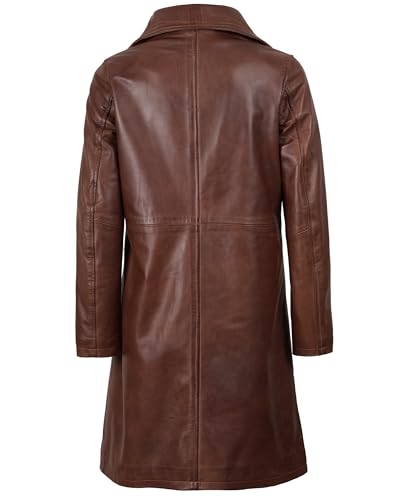 Leather Car Coats for Womens - Real Long Leather Jacket Women Premium Lambskin Leather Coat For Women