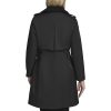 Women's Classic Transitional Water-Resistant Insulated Trench Coat, Black