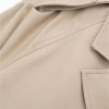 Women's Retro Trench Coat Lapel Long Sleeve Buttoned Belt Jacket Solid Color Lightweight Short Outerwear
