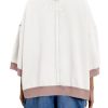 Womens 3/4 Length Sleeve Tops Oversized Fall Sweatshirts Crewneck Striped Shirt Casual Pullover Sweatshirts
