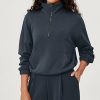 Women's Modal Soft Cinchable Sweatshirts Half Zipper Funnel Neck Oversize Pullover with Pockets
