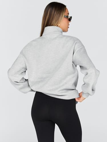 Womens Oversized Sweatshirts Fall Sweaters Fashion Hoodies Half Zip Pullover Long Sleeve Shirts Clothes