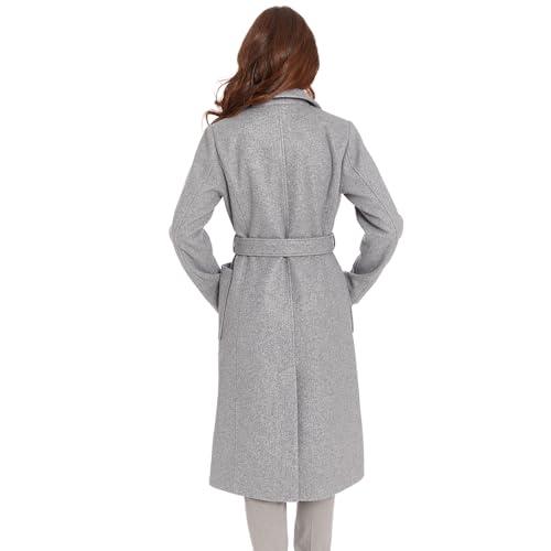 Women's Wool Blend Trench Coat, Gray